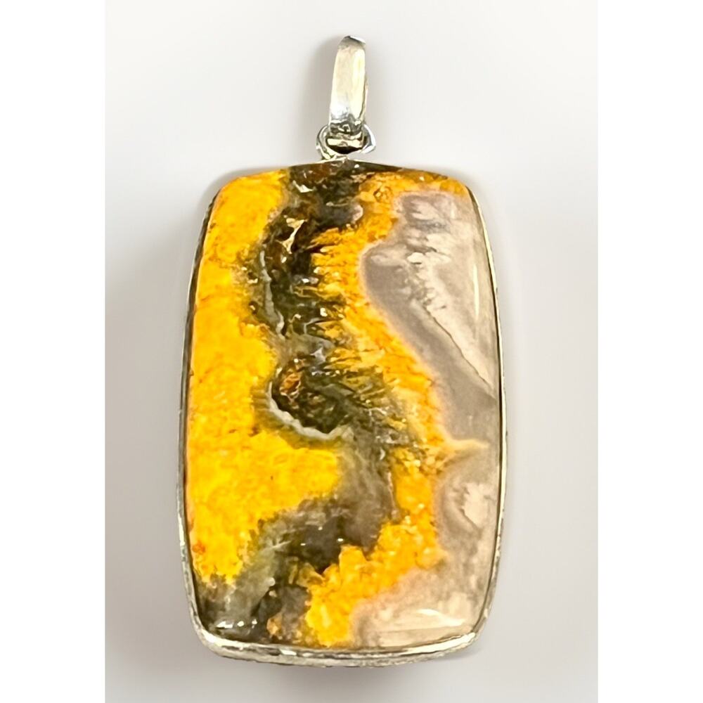 Sterling Silver Bumblebee Jasper Southwestern Pen… - image 1